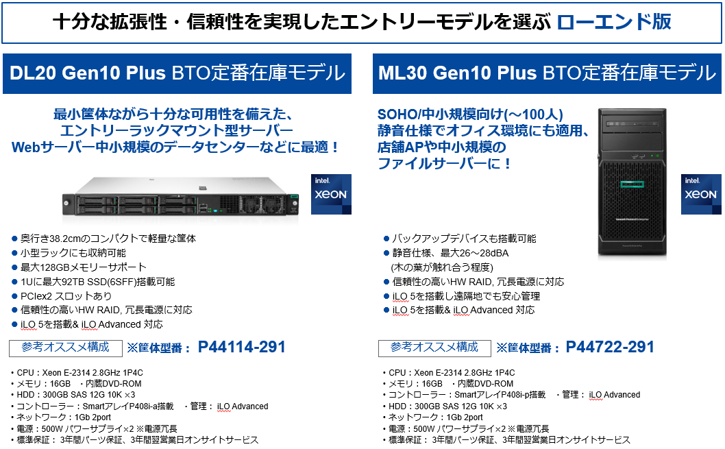 HPE】即納可能サーバー！TD SYNNEXのBTO定番在庫・常時在庫