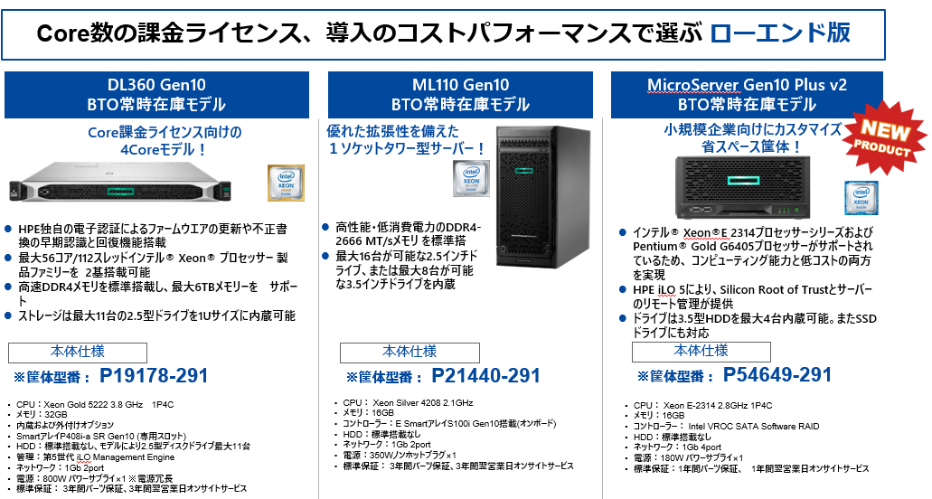 HPE】即納可能サーバー！TD SYNNEXのBTO定番在庫・常時在庫